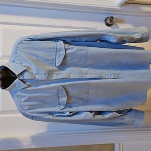 GAP 90's Sky Blue Denim Long Sleeve Button-Up Shirt - L